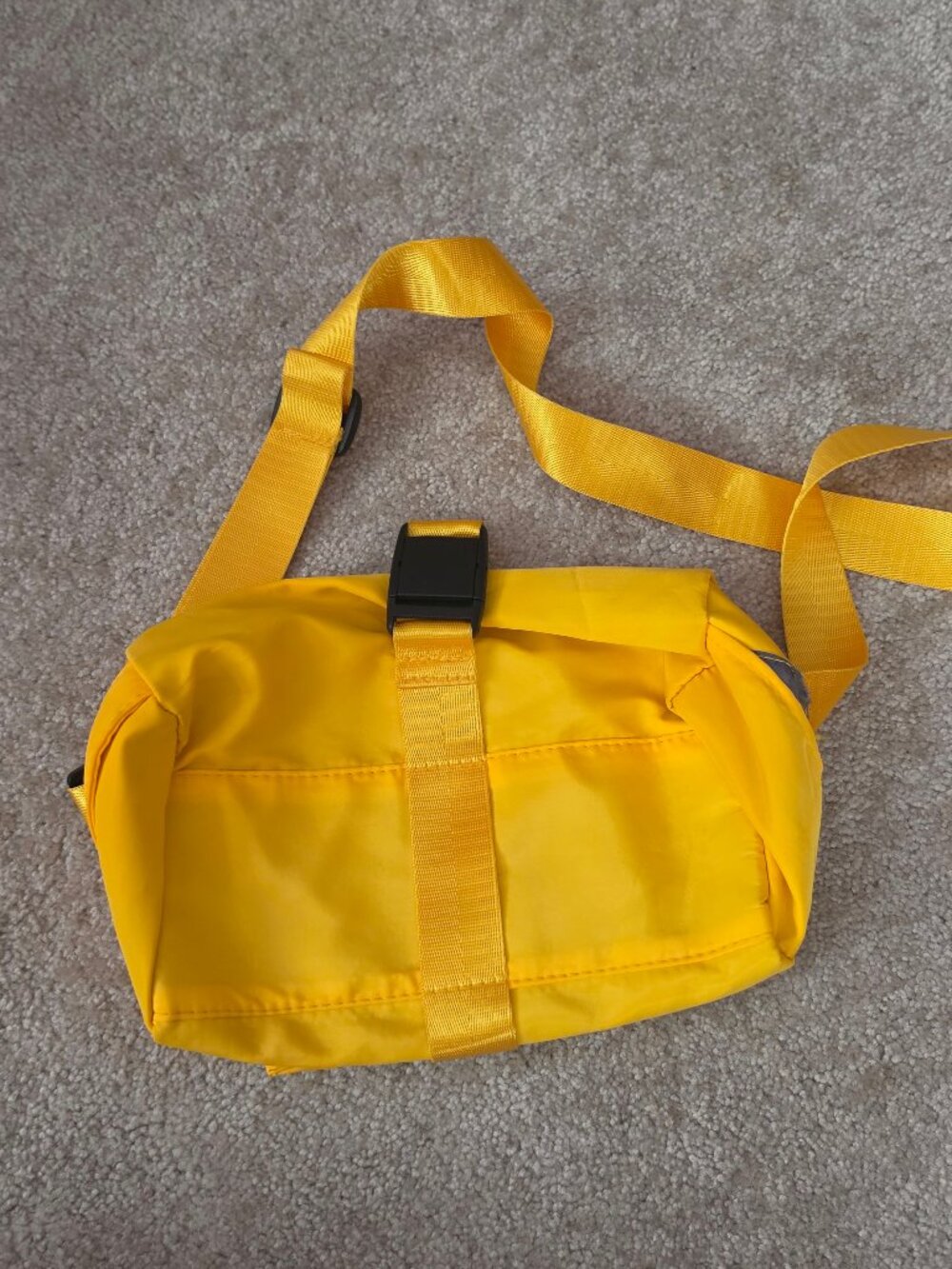Sunshine Yellow Nylon Crossbody Belt Bag Hybrid Festival Travel Bag - Picture 5 of 5